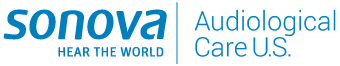 A logo of Sonova's Audiological Care campaign