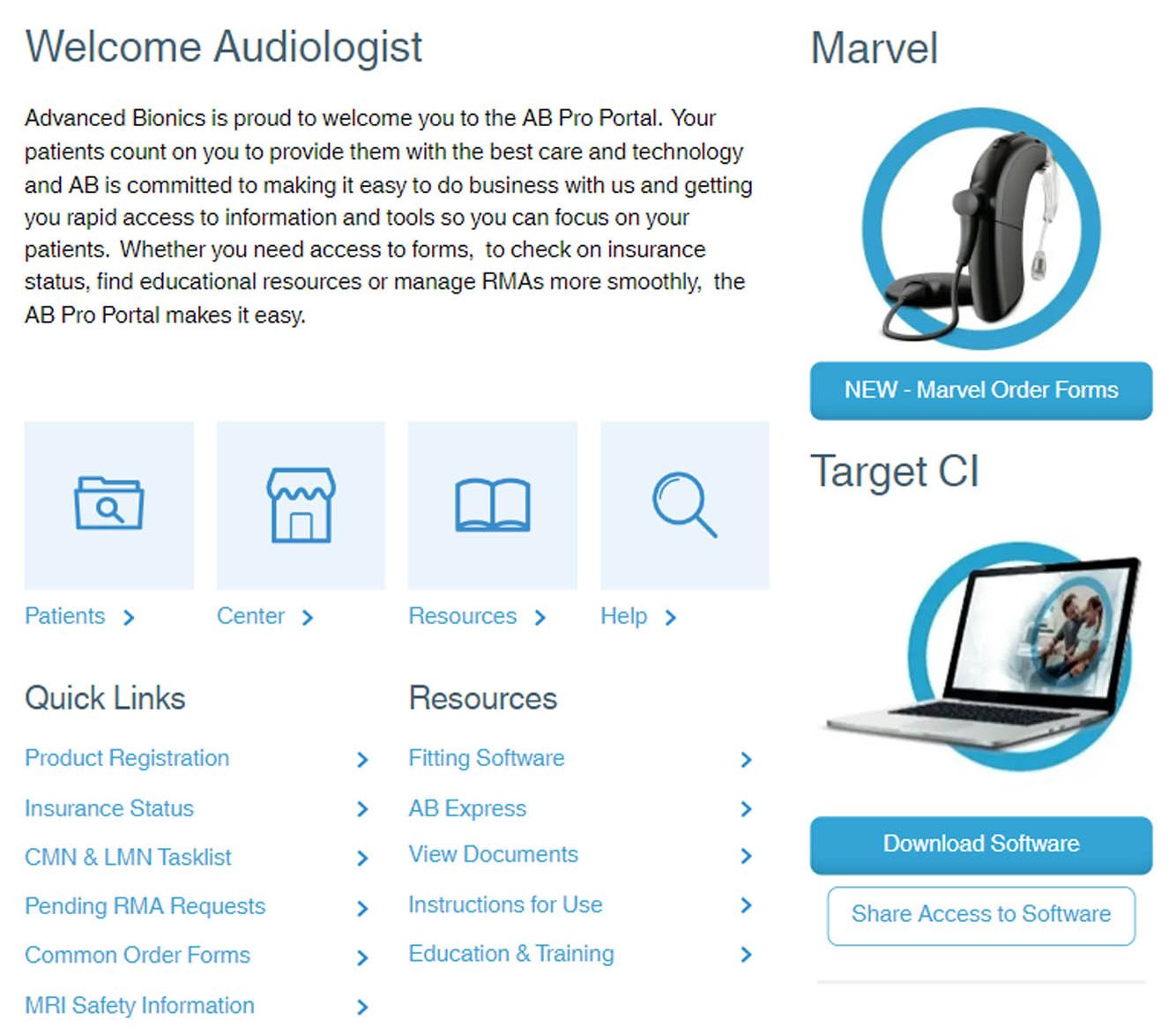 screenshot of proportal web page