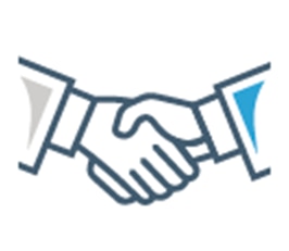 Icon of two shaking hands