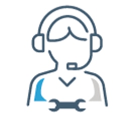 Icon of a customer support person