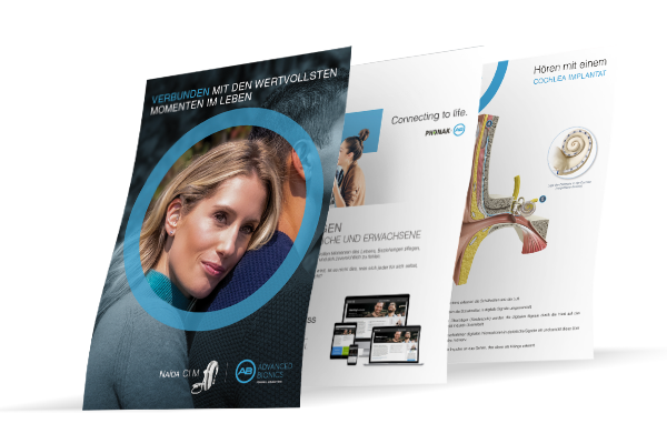 An image of a informational booklet designed by Advanced Bionics