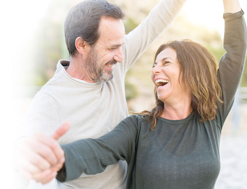 A picture of a couple dancing together