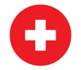 Round flag of Switzerland