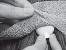 Marked head circumference around head