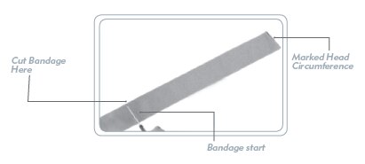 Cut the remaining bandage where it overlaps with the bandage start