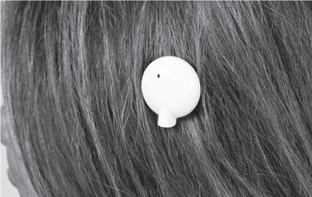 Patient headpiece magnetically attached