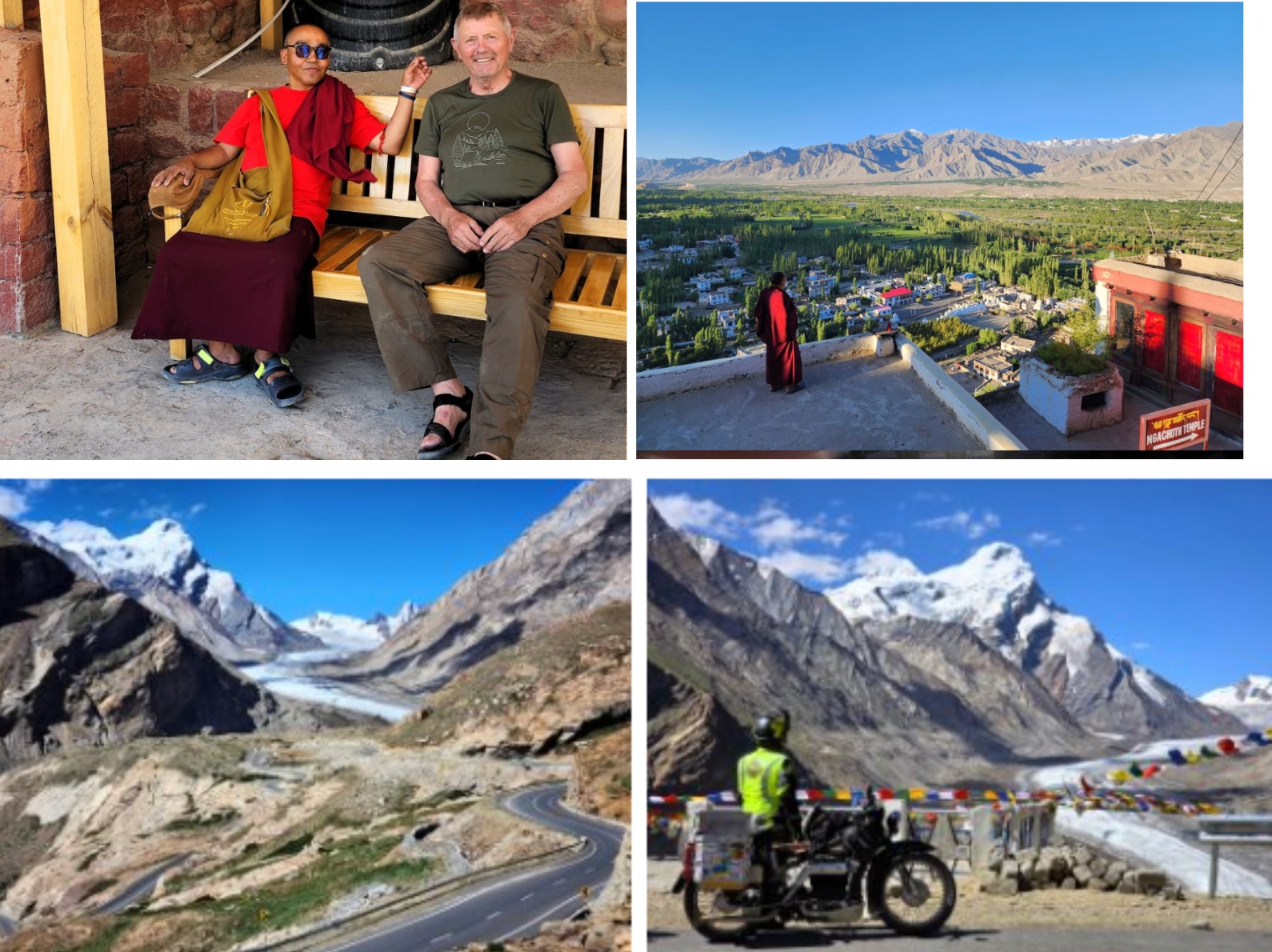 photo collage of blog author Knud Erik traveling to different locations
