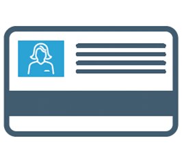 Icon of an identification card