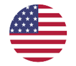 Round flag of USA