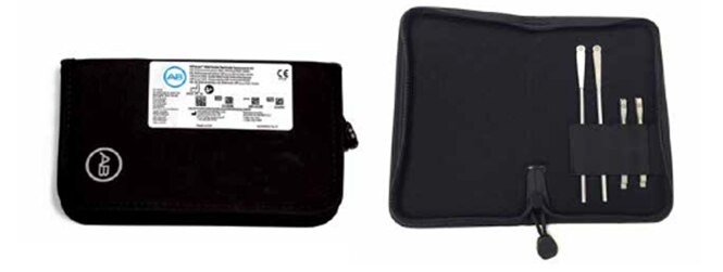 El kit de herramientas para imanes HiRes Ultra contiene dos (2) herramientas de inserción de imanes y dos (2) herramientas de empuje de imanes.